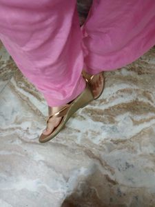 Rose Gold Flat Sandals
