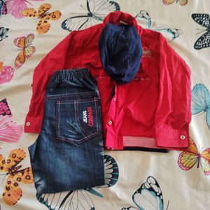 Kids Jeans &amp; Jacket Set