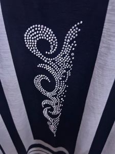 Stylish Black &amp; Grey Embellished Tunic