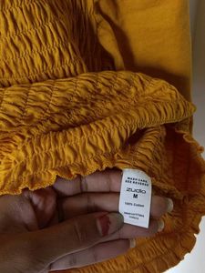 Zudio Mustard Smocked Top