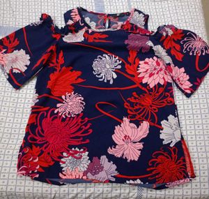 Floral Cold Shoulder Top