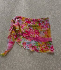 Floral Print Mini Wrap Skirt
