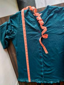 branded Elegant Teal Embroidered tshirt