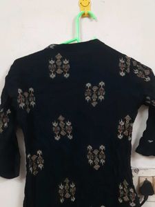 Black Printed Kurta