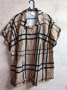 Classic Checkered Button-Up Shirt Oversized