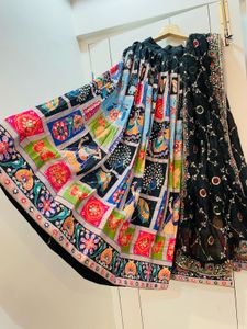 Garba special Black mirror work Lehenga Choli