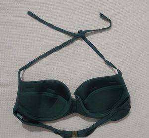 Dark gray pedded halter neck bra