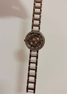 Carlington Women's Rose Gold &amp; White Watch
