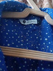 Blue Polka Dot maxi dress