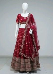 🎉SALE 💥Maroon Embellished Lehenga❤️
