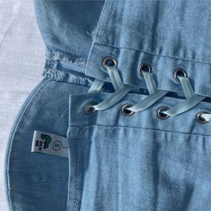 Denim Bustier Top