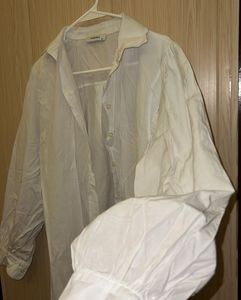 Chic White Oversized Button-Up Shirt