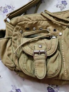 10 Pocket Denim Sling Bag