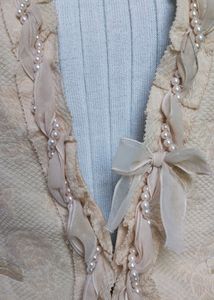 Vintage Cream Lace Cropped Jacket