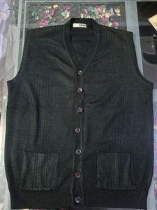 Vintage Button-Down Knit Vest
