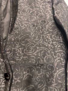 Elegant Black Brocade Jacket