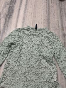 Sheer Lace Long Sleeve Top
