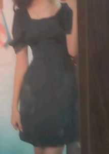 mini black cross back dress