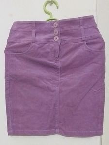 Cordrouy Thick Pink Mini Skirt