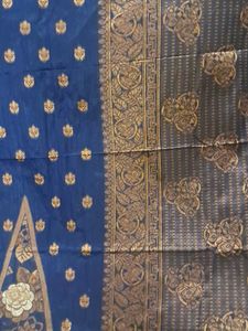 Elegant Blue Floral Saree