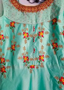 Elegant Embroidered Ethnic Gown
