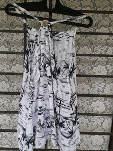 Palm Tree Print Halter Top