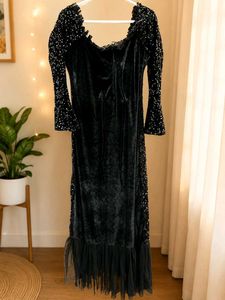 Sparkly Black velvet Party Dress✨👗