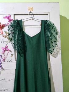 Stylish Green Fitted Bodycon Dress Women
