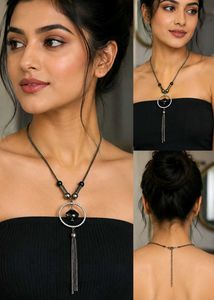 Pendant Necklace with Tassel & Ring