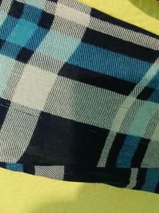 Blue &amp;white Check Dress