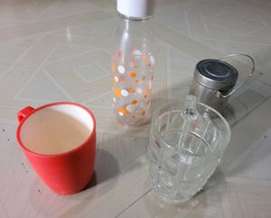 4 Set 2 Big Cups &amp; 1 Water Bottle &amp;  Milk