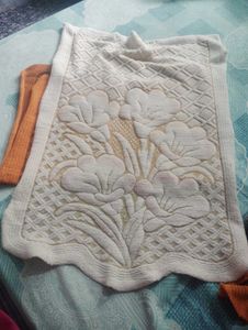 Embroidered Floral Cushion Cover
