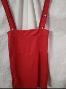 Red Suspender Mini Dress