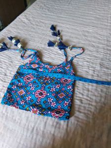 Blue Ethnic Print Kurta Set