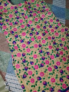 Embroidered Silk Kurta