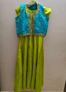 Festive Green Kurta Set
