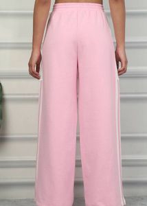 Pink Wide Leg Track Pants