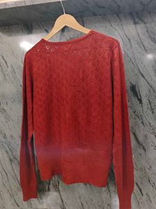 Charming Red Cardigan Sweater