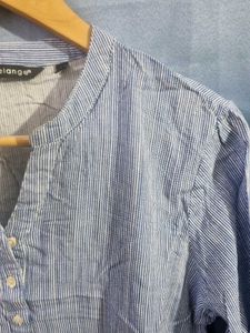 melange Striped Tunic Top