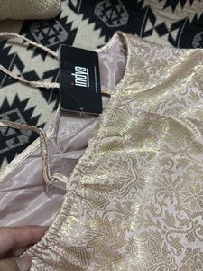Peach Brocade Strappy Tunic