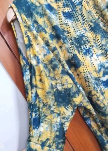 Tie-Dye Cold Shoulder Top