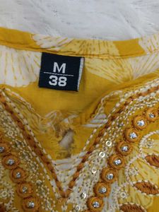Yellow Printed Kurta Set