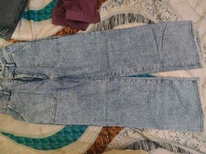 Acid Wash Wide Leg Jeans