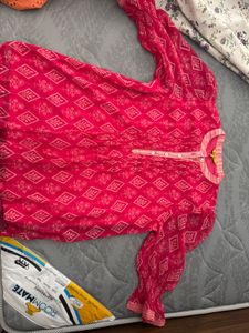 global desi -Vibrant Pink Printed Top