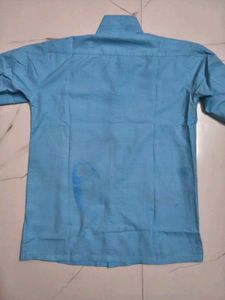 Men's Blue Cotton Blend Casual Shirt