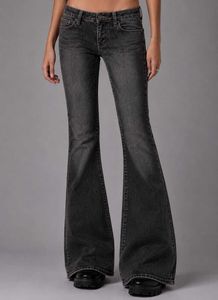 ash black flare jeans