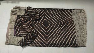 stripped georgette saree