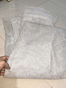 Imported Sparkling Silver Fabric