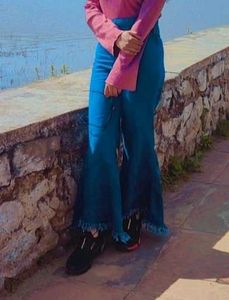 Blue Denim Bell Bottom Jeans