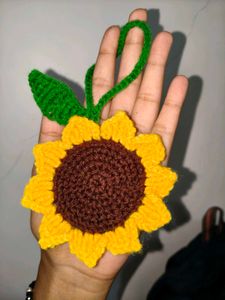 Handmade Crochet Sunflower Charm
